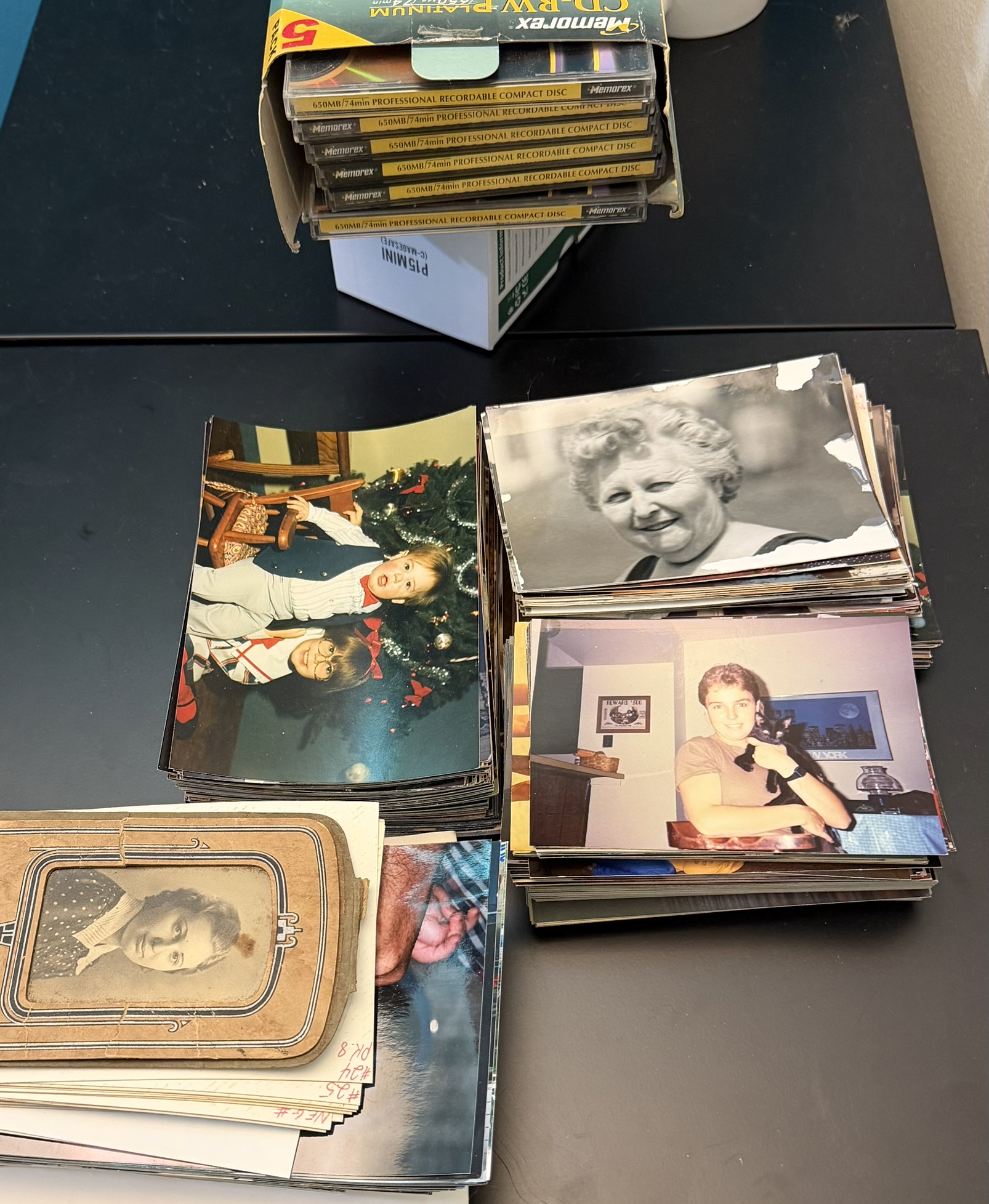 Disorganized family photo collection example 4
